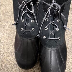Sperry Black Leather Boots